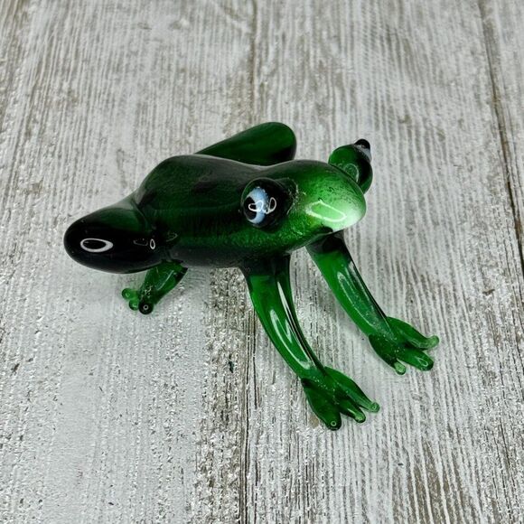 Vintage Blown Glass Frog Figurine - Picture 4 of 6